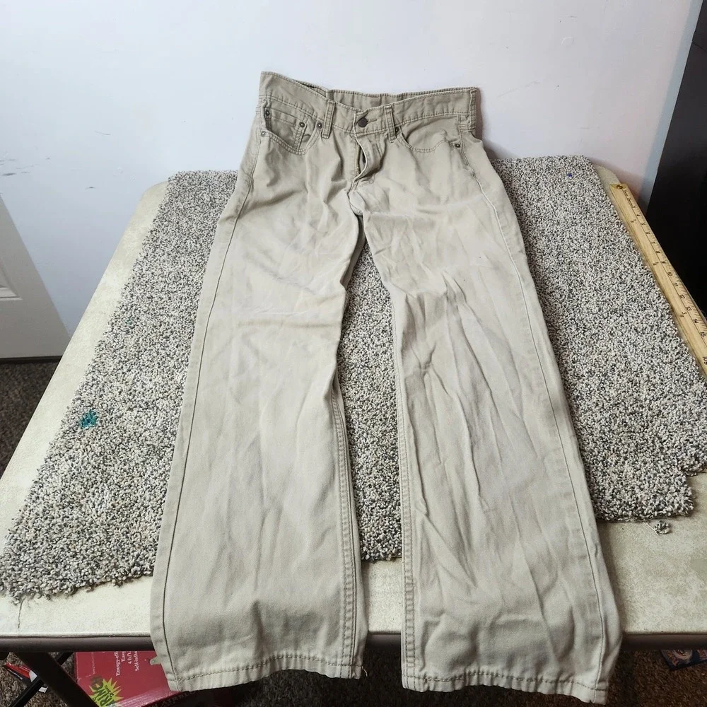 Levis 514 Straight Fit Khaki Tan Twill Pants Mens 30x32 00514-0407‎